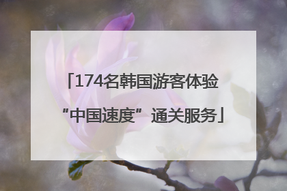 174名韩国游客体验“中国速度”通关服务