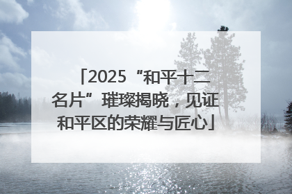 2025“和平十二名片”璀璨揭晓，见证和平区的荣耀与匠心