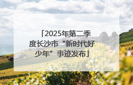 2025年第二季度长沙市“新时代好少年”事迹发布