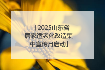 2025山东省居家适老化改造集中宣传月启动