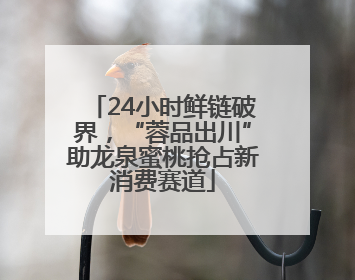 24小时鲜链破界，“蓉品出川”助龙泉蜜桃抢占新消费赛道
