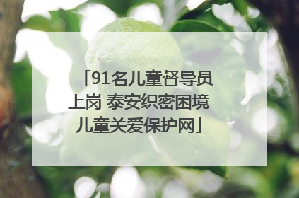 91名儿童督导员上岗 泰安织密困境儿童关爱保护网