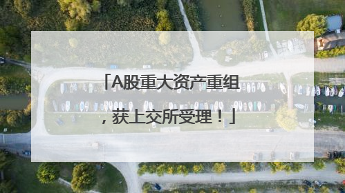 A股重大资产重组，获上交所受理！