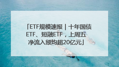 ETF规模速报｜十年国债ETF、短融ETF，上周五净流入额均超20亿元